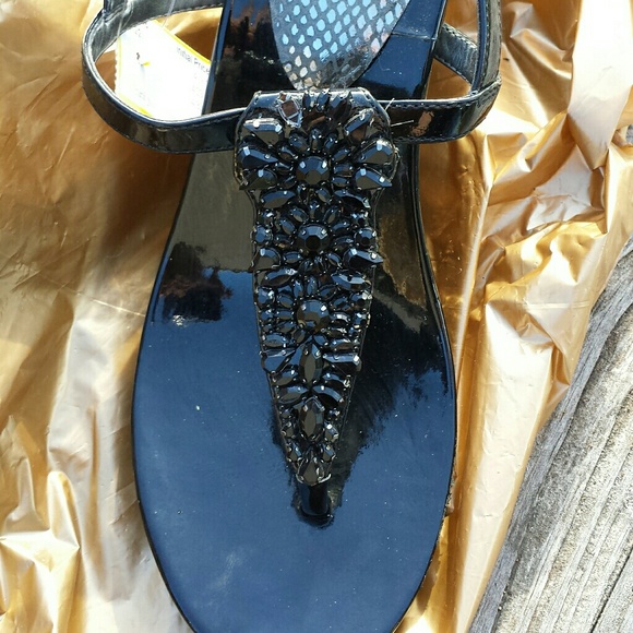 Black wedge sandals - Picture 1 of 4